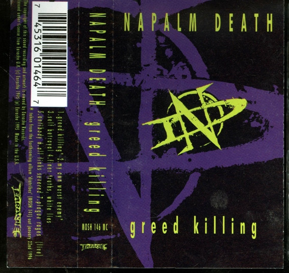 Napalm Death – Greed Killing (1995, CD) - Discogs