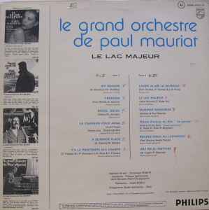 Le Grand Orchestre De Paul Mauriat - Le Lac Majeur