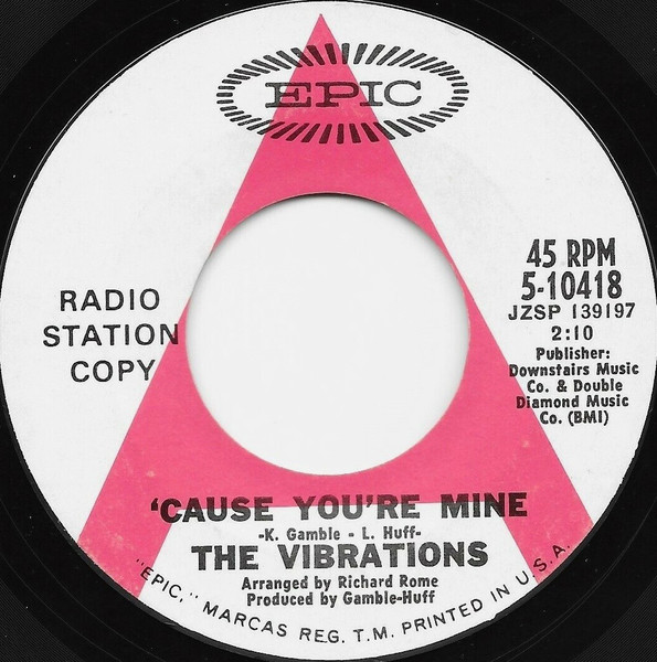 The Vibrations – 'Cause You're Mine / I Took An Overdose (1977, Vinyl) -  Discogs