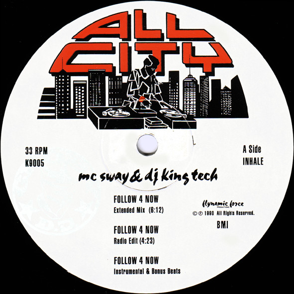 MC Sway & DJ King Tech – Follow 4 Now / Time 4 Peace (1990, Vinyl