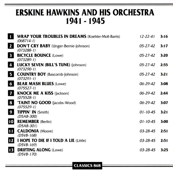 Album herunterladen Erskine Hawkins And His Orchestra - 1941 1945