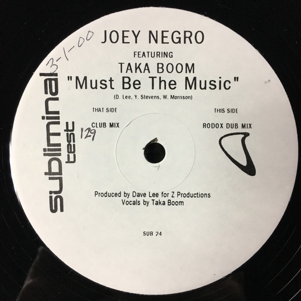 Joey Negro Featuring Taka Boom - Must Be The Music | Releases 