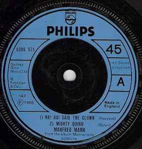 Manfred Mann Ha Ha Said The Clown Mighty Quinn Semi