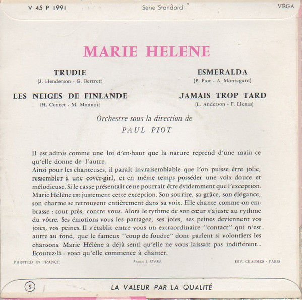 Album herunterladen Marie Hélène - Trudie