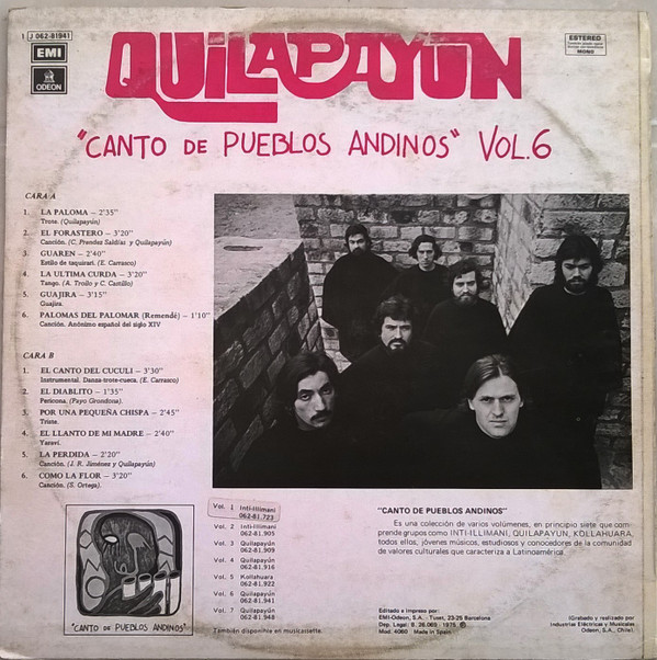 descargar álbum Quilapayún - Canto De Los Pueblos Andinos Vol3