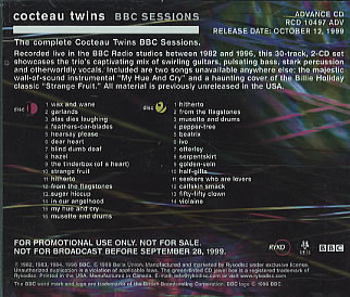 Cocteau Twins – BBC Sessions (1999, CD) - Discogs