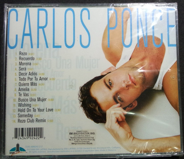 Carlos Ponce – Carlos Ponce (1998, CD) - Discogs