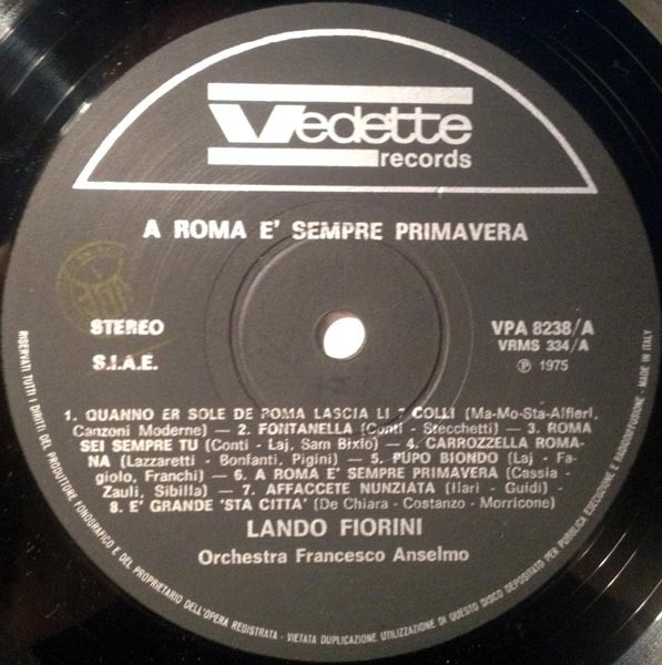 ladda ner album Lando Fiorini - A Roma È Sempre Primavera