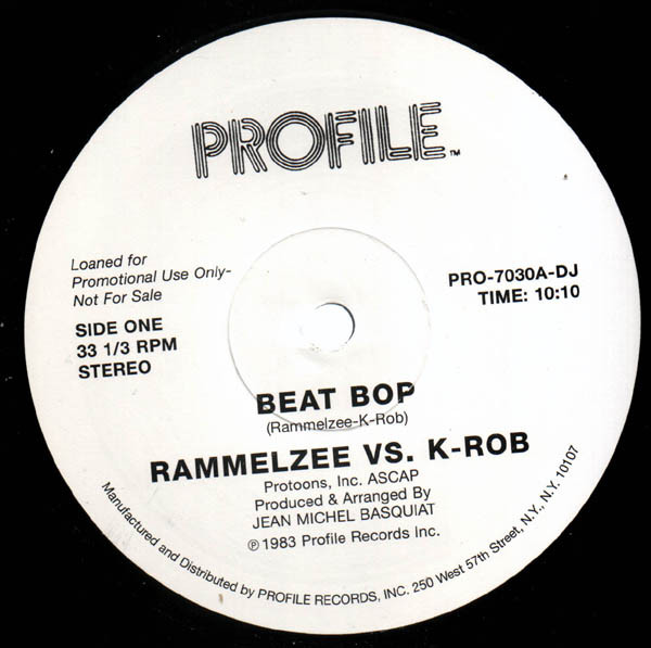 再入荷】 激レア RAMMELLZEE VS K-ROB - BEAT BOP レコード