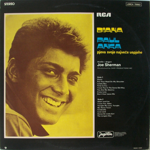 lataa albumi Paul Anka - Diana Paul Anka Pjeva Svoje Najveće Uspjehe