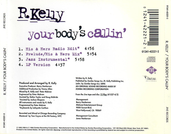 baixar álbum R Kelly - Your Bodys Callin The Remixes