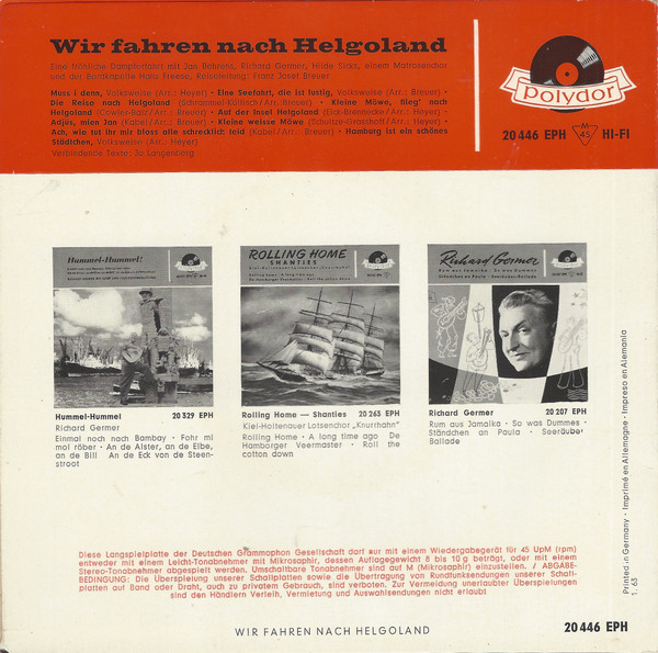 descargar álbum Various - Wir Fahren Nach Helgoland