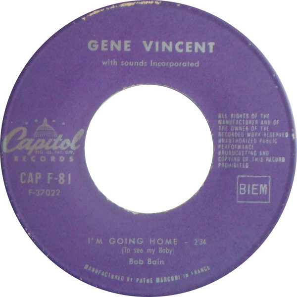 Gene Vincent with Sounds Incorporated – I'm Going Home (To See My