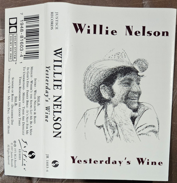 Willie Nelson - Yesterday's Wine | Releases | Discogs