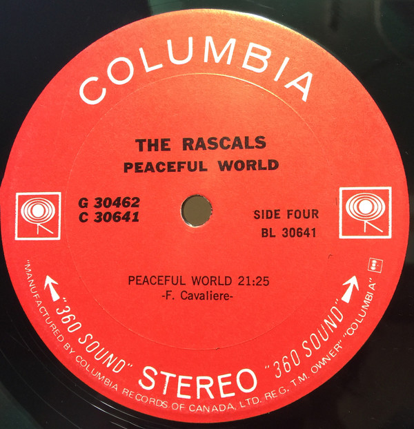 The Rascals - Peaceful World | Columbia (G 30462) - 6