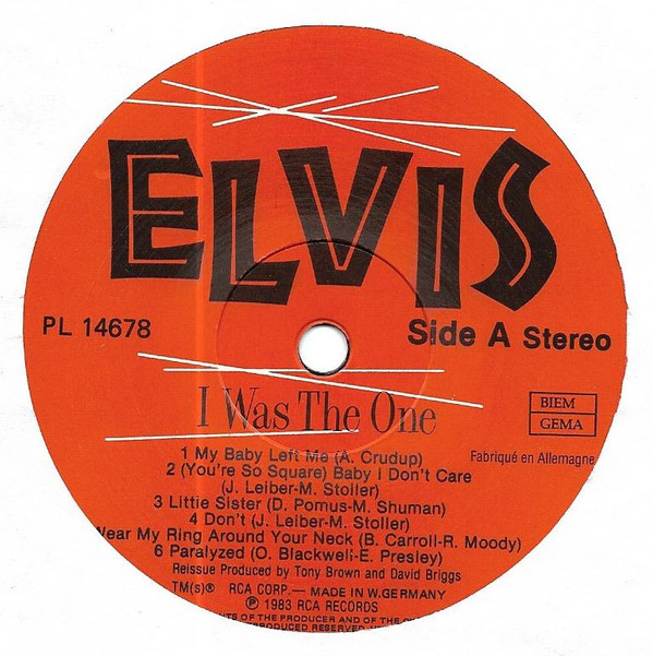 ladda ner album Elvis - I Was The One