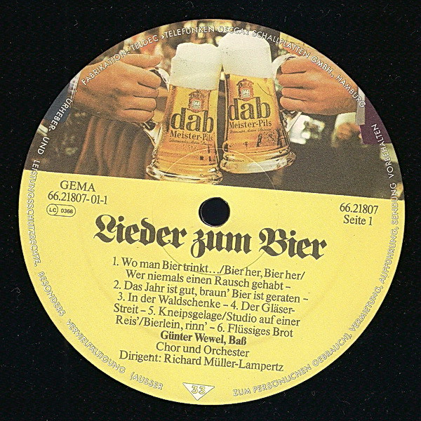télécharger l'album Günter Wewel - Lieder Zum Bier