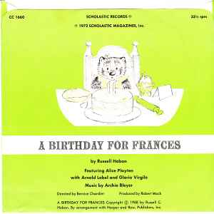 Russell Hoban – A Birthday For Frances (1972, Vinyl) - Discogs