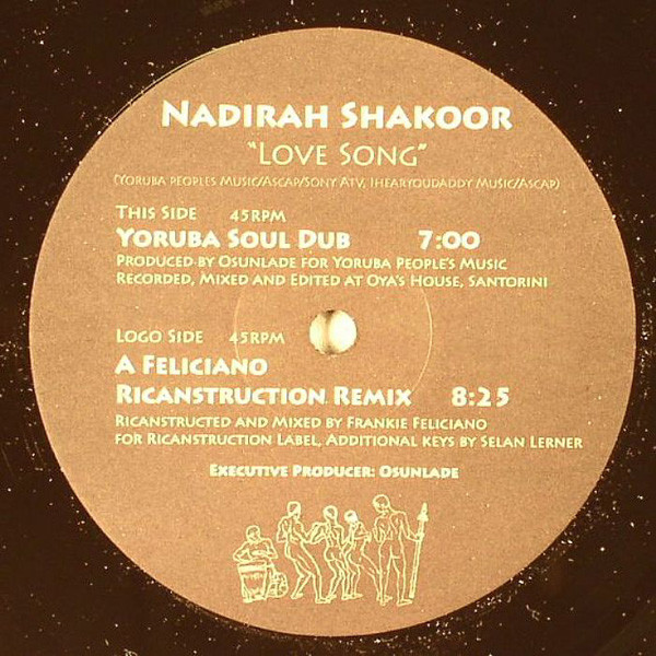 NADIRAH SHAKOOR LOVE SONG PART ONE YORUBA YS01 UK VINYL 10