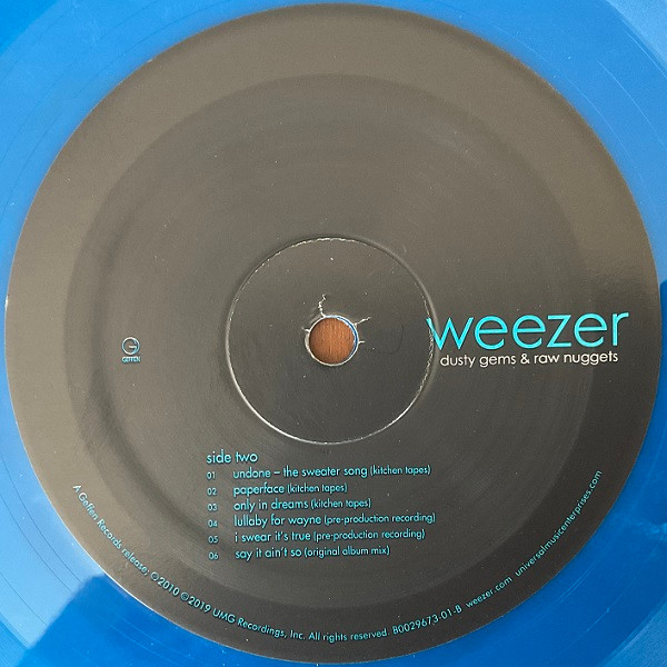 Weezer Dusty Gems Raw Nuggets 2019 Blue Marbled Vinyl