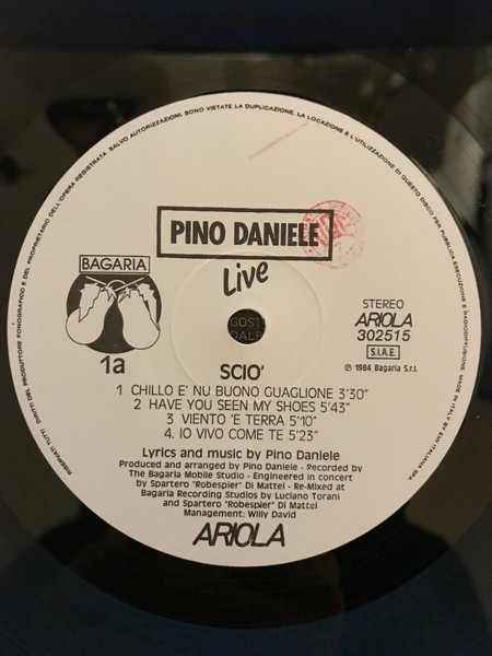 Pino Daniele – Bonne Soirée (1987, Gatefold, Vinyl) - Discogs