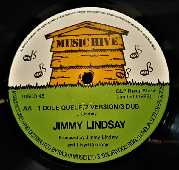 Jimmy Lindsay – Turn Out The Lights / Dole Queue (1982, Black 