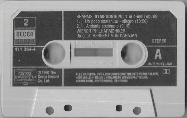 ladda ner album Brahms Wiener Philharmoniker Herbert von Karajan - Symphonie Nr1 C Moll Op 68