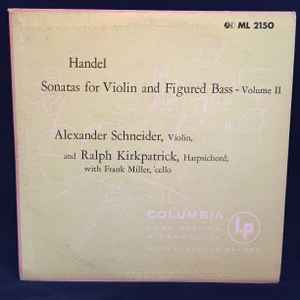 Georg Friedrich Händel - Sonatas For Violin And Figured Bass - Volume II album cover