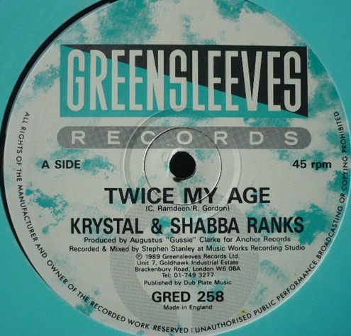 Krystal & Shabba Ranks – Twice My Age (1989, Vinyl) - Discogs