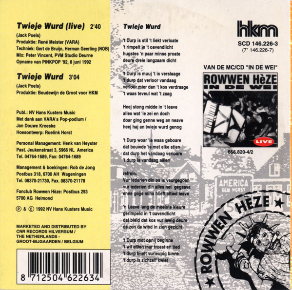 télécharger l'album Rowwen Hèze - Twieje Wurd