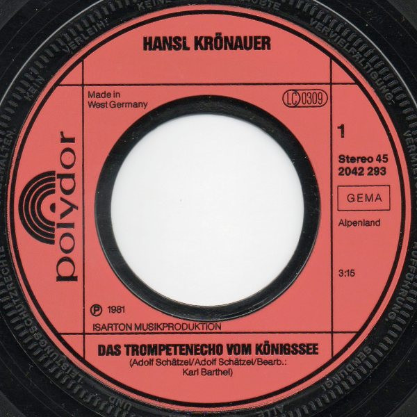 Album herunterladen Hansl Krönauer - Das Trompetenecho Vom Königssee
