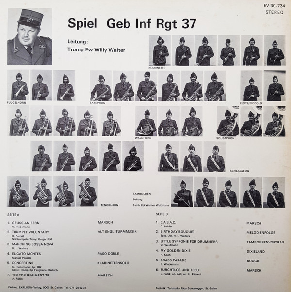 last ned album Spiel Geb Inf Rgt 37 - Militär Konzert