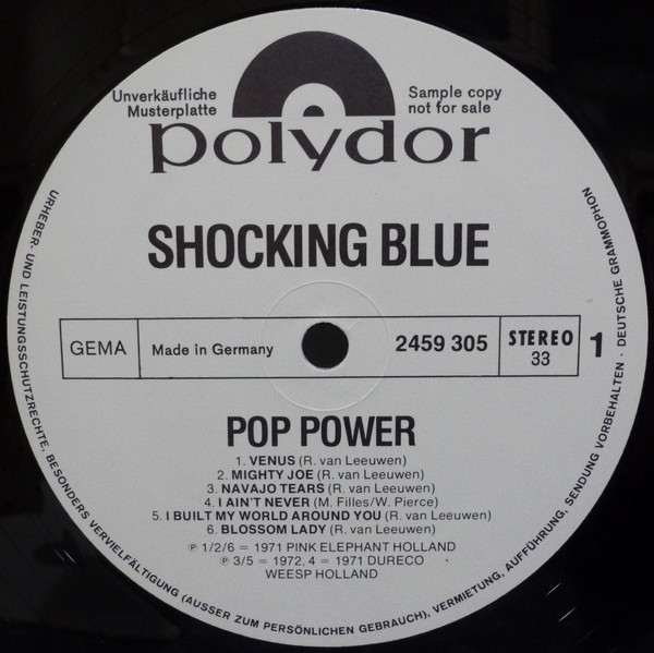 Shocking Blue – The Fantastic Shocking Blue - Pop Power (Vinyl ...