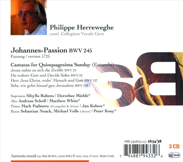 Album herunterladen Bach Collegium Vocale Gent, Philippe Herreweghe - Johannes Passion