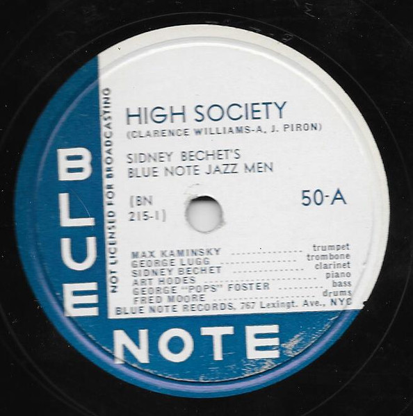 Sidney Bechet And His Blue Note Jazz Men – High Society / Jackass 