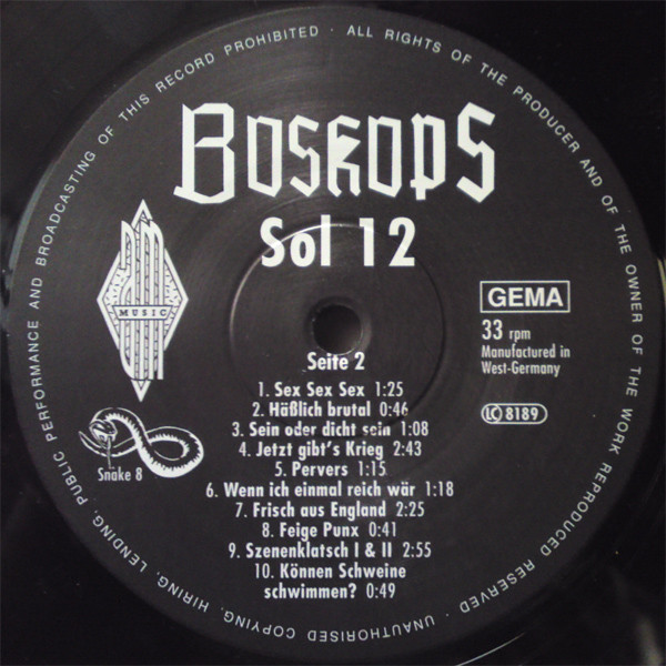 télécharger l'album Boskops - SOL 12