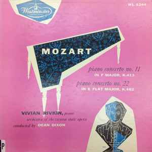 Wolfgang Amadeus Mozart - Piano Concerto no.11 in F major, K.413 & Piano Concerto no.22 in E-flat major, K.482 album cover