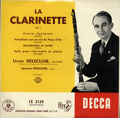 Ulysse Delecluse, Jacques Delecluse – La Clarinette (Vol.1) (1954, Vinyl) -  Discogs