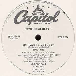Mystic Merlin - Just Can't Give You Up album cover