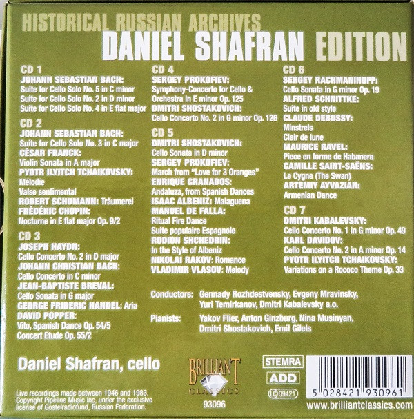 ladda ner album Daniel Shafran - Daniel Shafran Edition