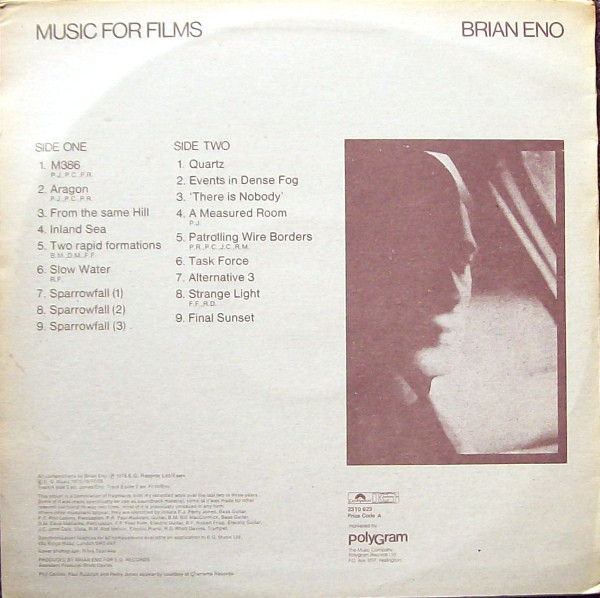 Brian Eno - Music For Films | Releases | Discogs