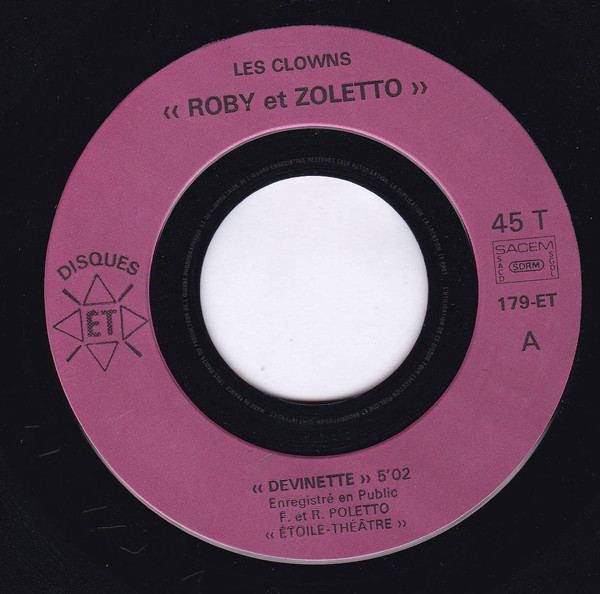 descargar álbum Les Clowns Roby Et Zoletto - Devinette