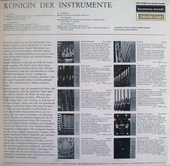 lataa albumi Francis Chapelet Michel Chapuis René Saorgin Helmut Winter - Königin Der Instrumente Die Schönsten Alten Orgeln Europas