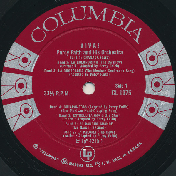 Percy Faith And His Orchestra - Viva! The Music Of Mexico | Columbia (CL 1075) - 3