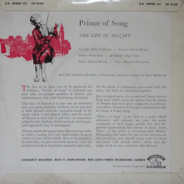 descargar álbum Mozart, The Sinfonia Of London Conducted By Anthony Collins And Muir Mathieson - Mozart Prince Of Song