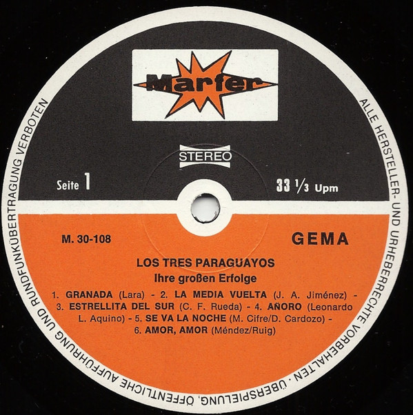baixar álbum Los Tres Paraguayos - Ihre Grossen Erfolge