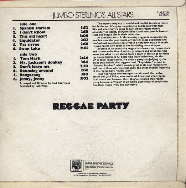 télécharger l'album Jumbo Sterlings All Stars - Reggae Party