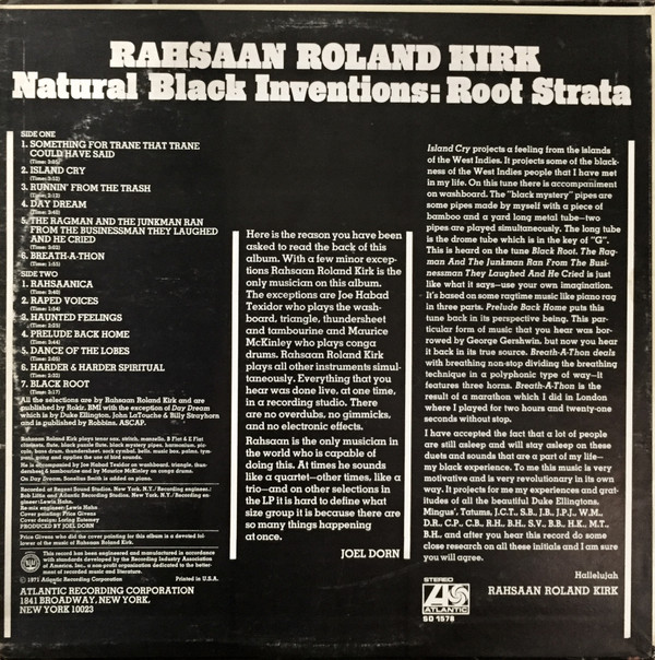 lataa albumi Rahsaan Roland Kirk - Natural Black Inventions Root Strata