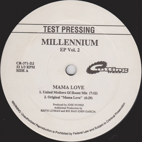 Millennium – EP Vol. 2 - Mama Love / Work That Body (1996, Vinyl