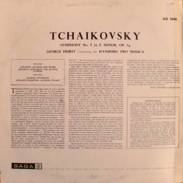 descargar álbum Tchaikovsky George Hurst Conducting The Hamburg Pro Musica - Fifth Symphony In E Minor Op 64